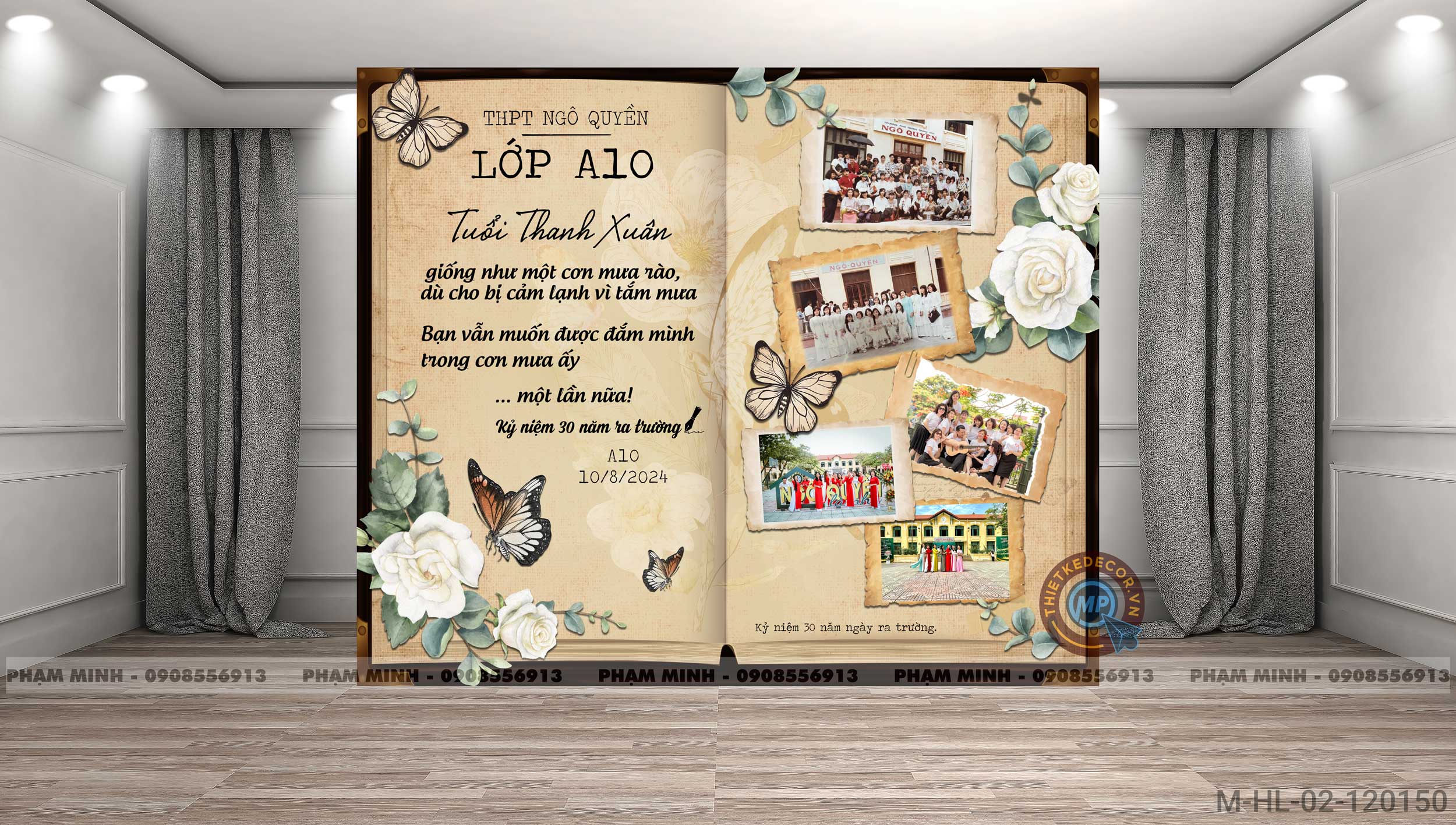 File thiết kế Background Họp lớp họp khóa kỷ niệm ngày trở về