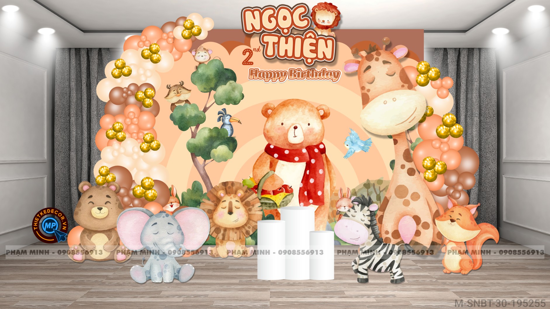 Sinh nhật bé trai chủ đề Safari- Khu rừng, sở thú và động vật