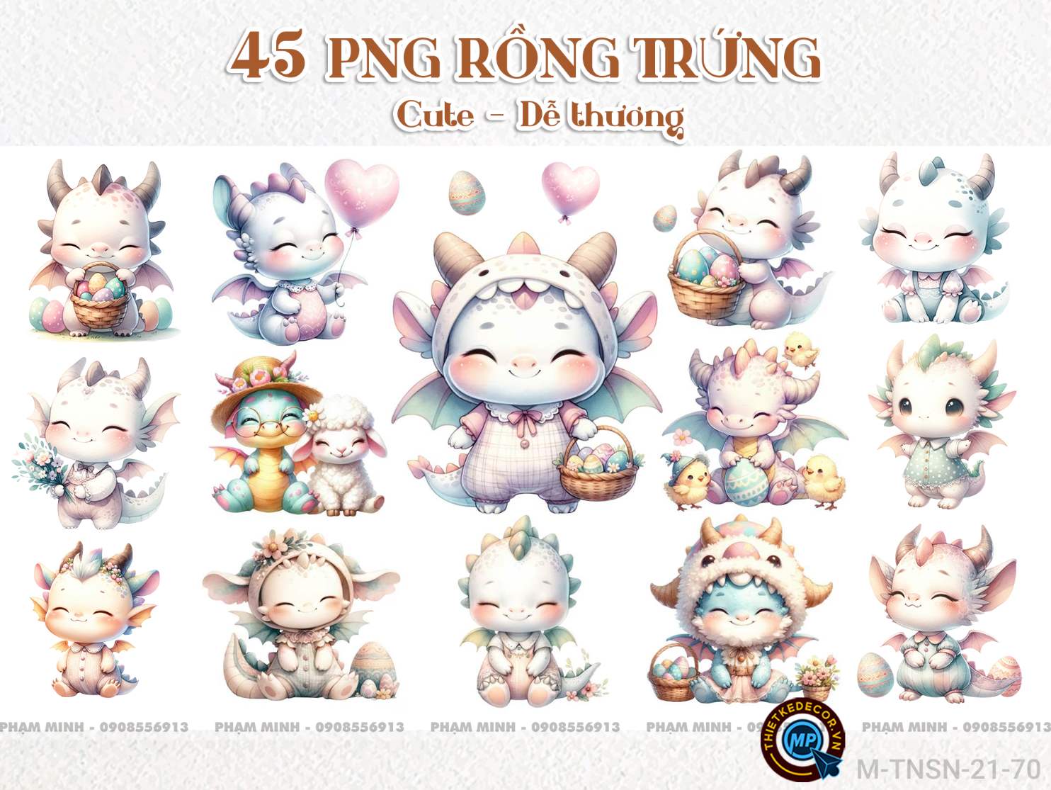 45 PNG Rồng trứng cute dễ thương đáng yêu 300ppi nét căng
