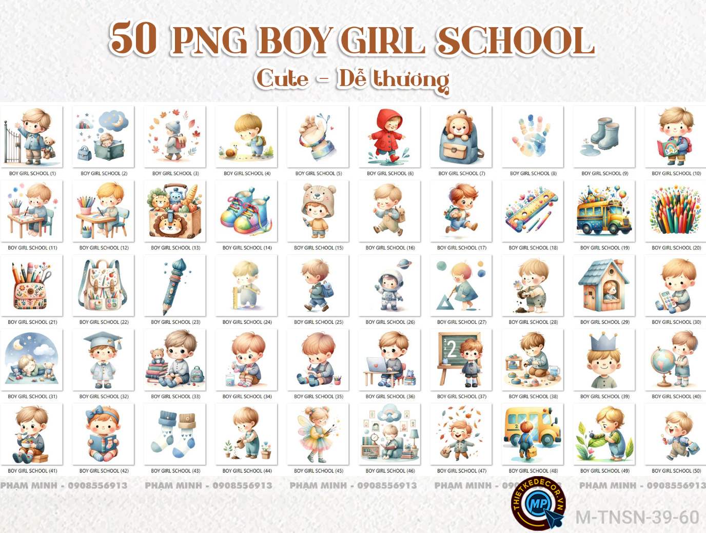 50 PNG bé trai bé gái mẫu giáo tiểu học dễ thương đáng yêu tách nền 300ppi nét căng