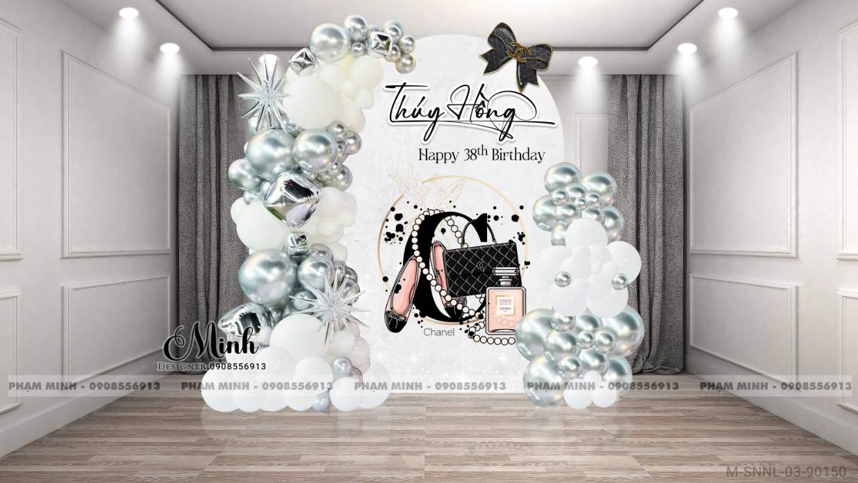 File thiết kế sinh nhật cho Cô gái sang trọng đẳng cấp.