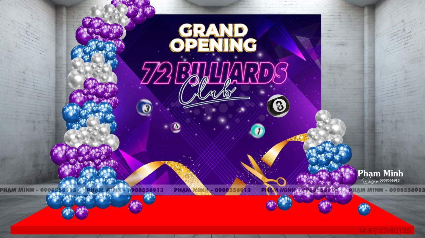 File thiết kế background khai trương BIDA tone  luxury sang trọng.