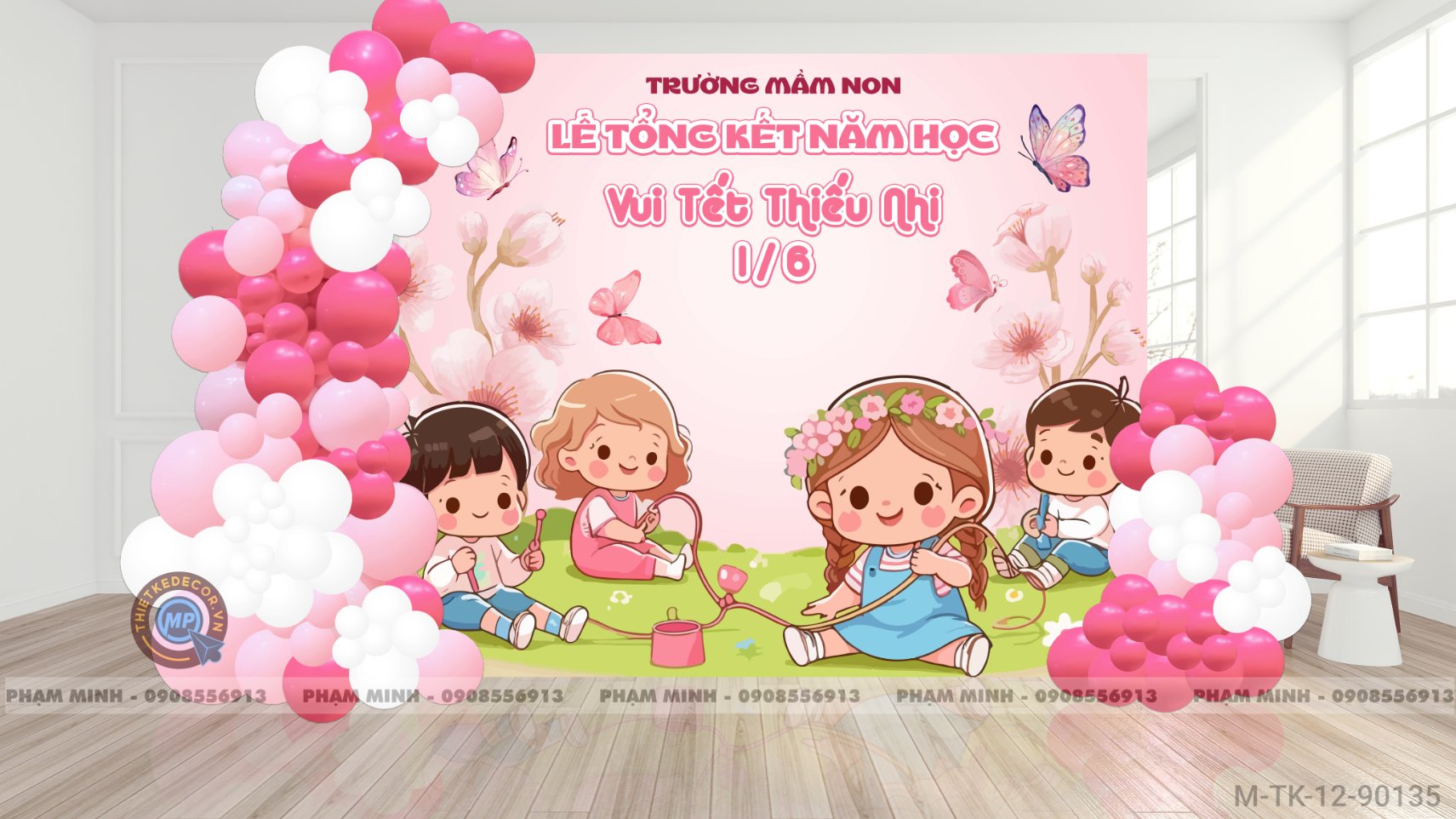 File thiết kế Tổng kết năm học và Chào mừng Quốc tế thiếu nhi 1/6 dễ thương đáng yêu.