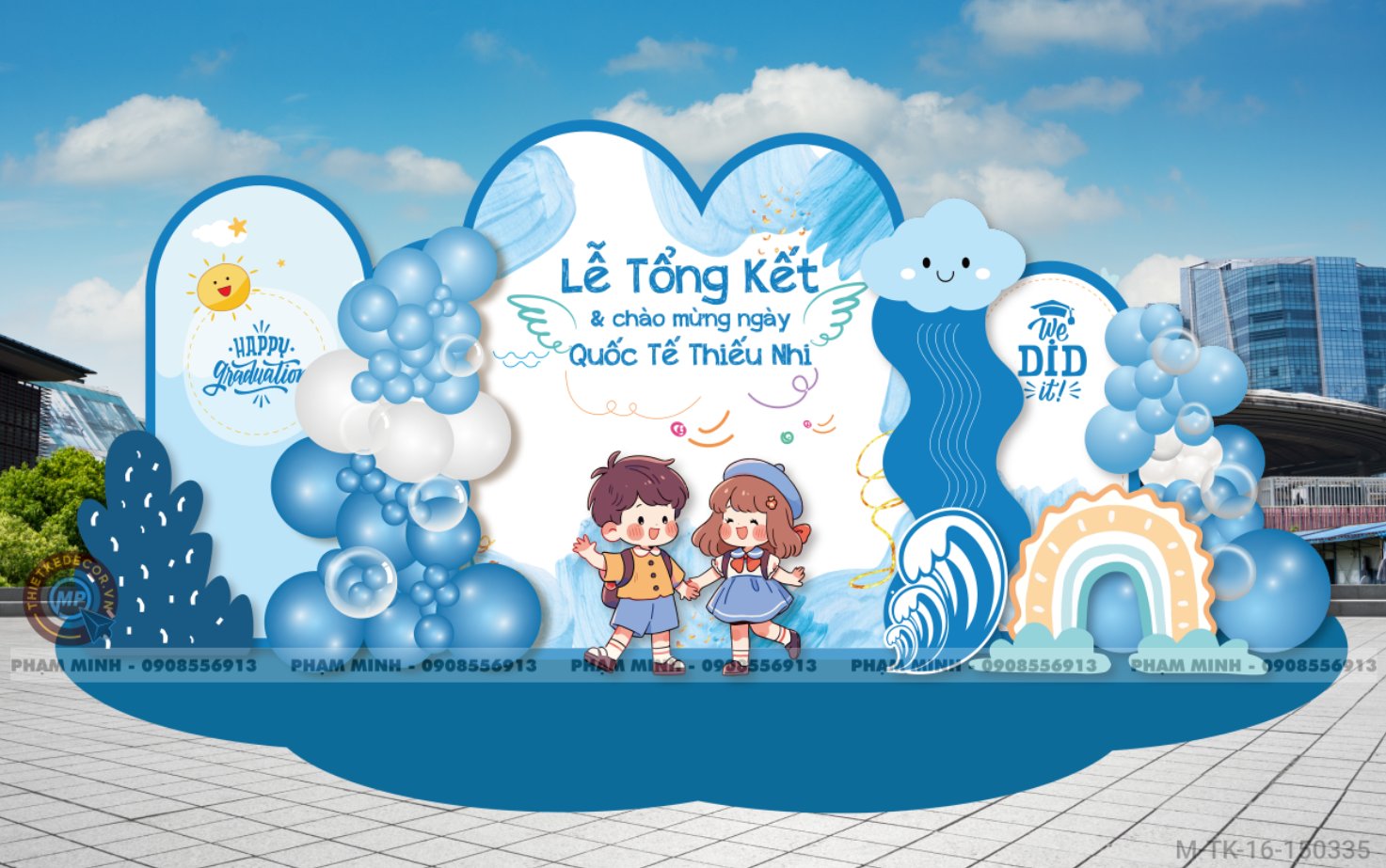 File thiết kế Tổng kết năm học và Chào mừng Quốc tế thiếu nhi 1/6 dễ thương đáng yêu.