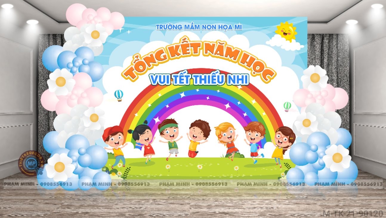 File thiết kế Tổng kết năm học và Chào mừng Quốc tế thiếu nhi 1/6 dễ thương đáng yêu.