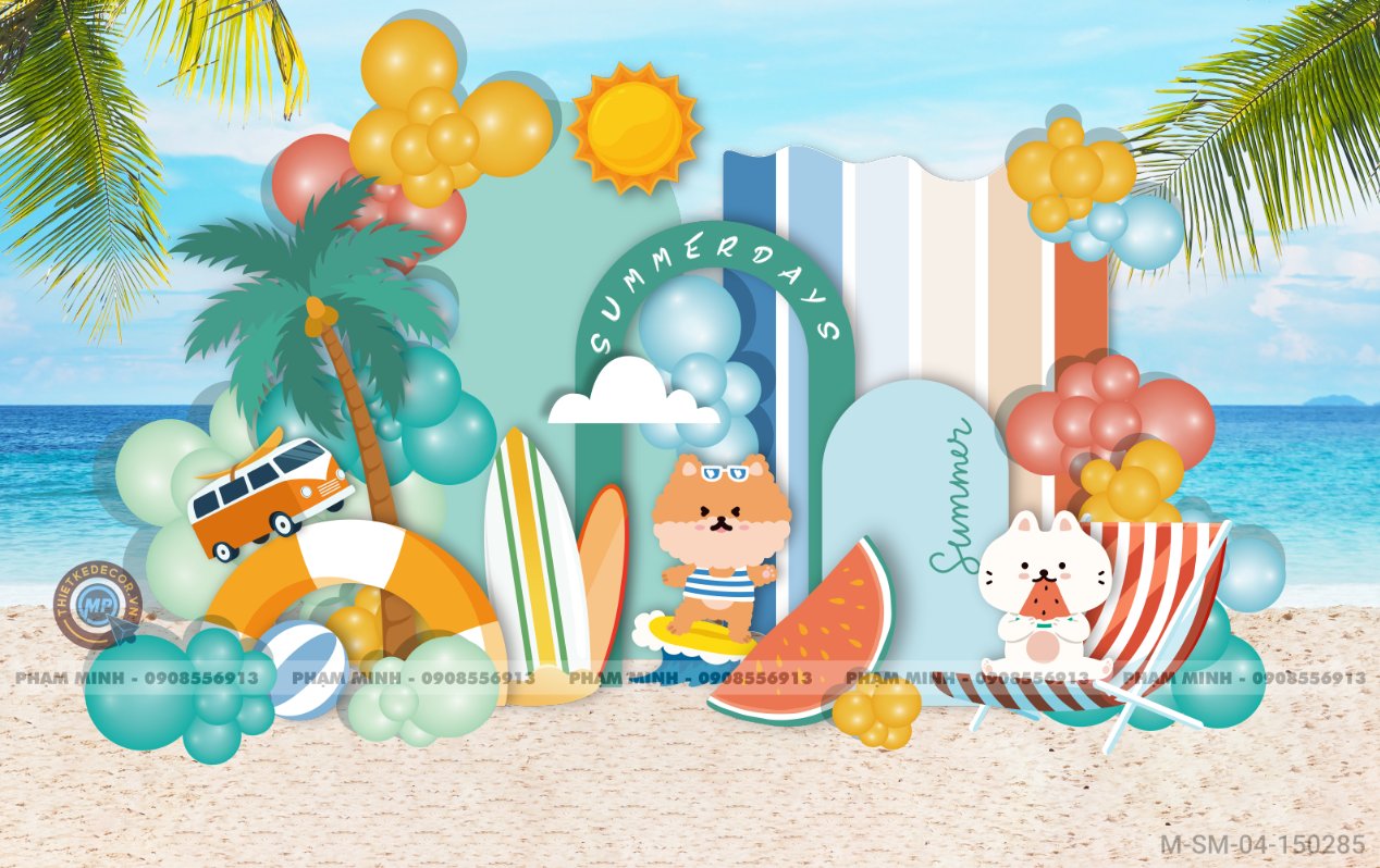 File thiết kế dã ngoài Summer vacation cho học sinh và nhân viên. Photobook Chụp hình bãi biển.