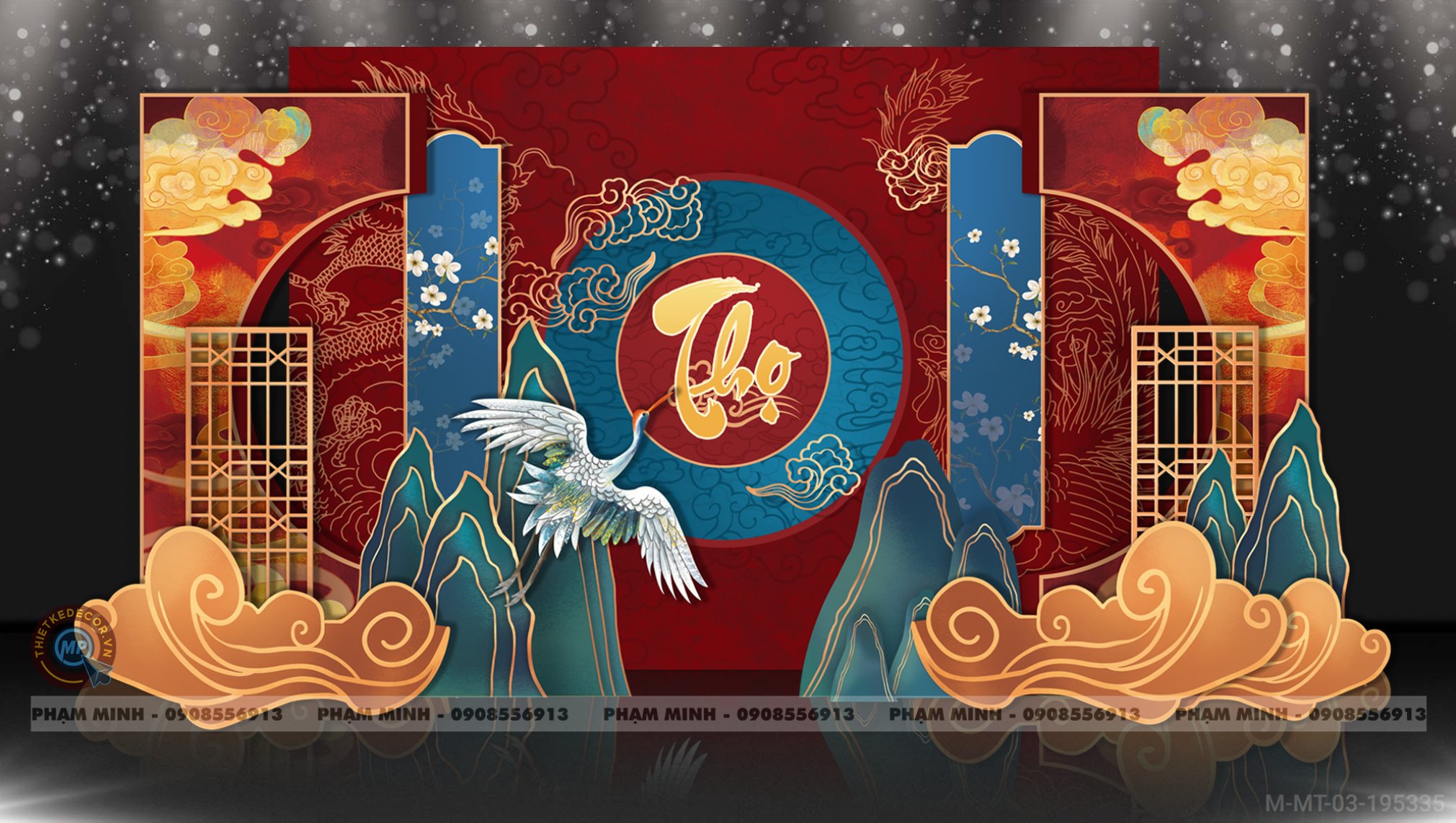 File thiết kế Market tiệc mừng thượng thọ sang trọng quy mô uy nghiêm