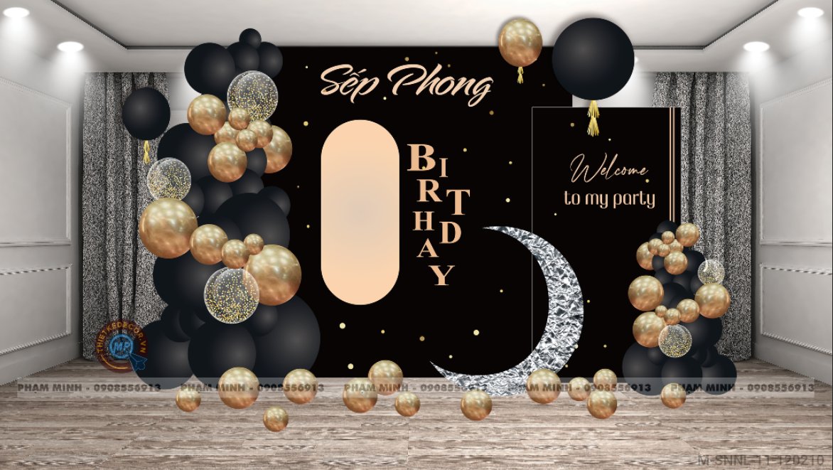 File thiết kế sinh nhật người lớn cho Sếp / Chàng Trai sang trọng đẳng cấp.