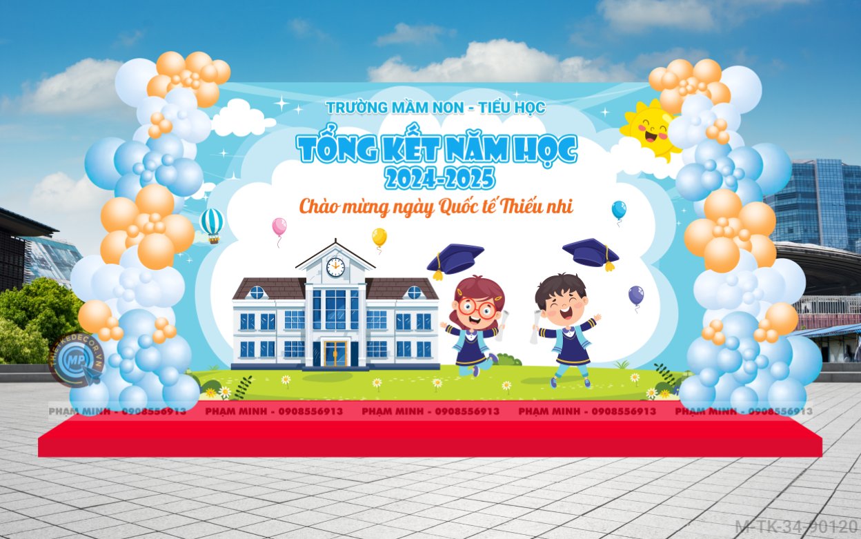 File thiết kế Tổng kết năm học và Chào mừng Quốc tế thiếu nhi 1/6 dễ thương đáng yêu.