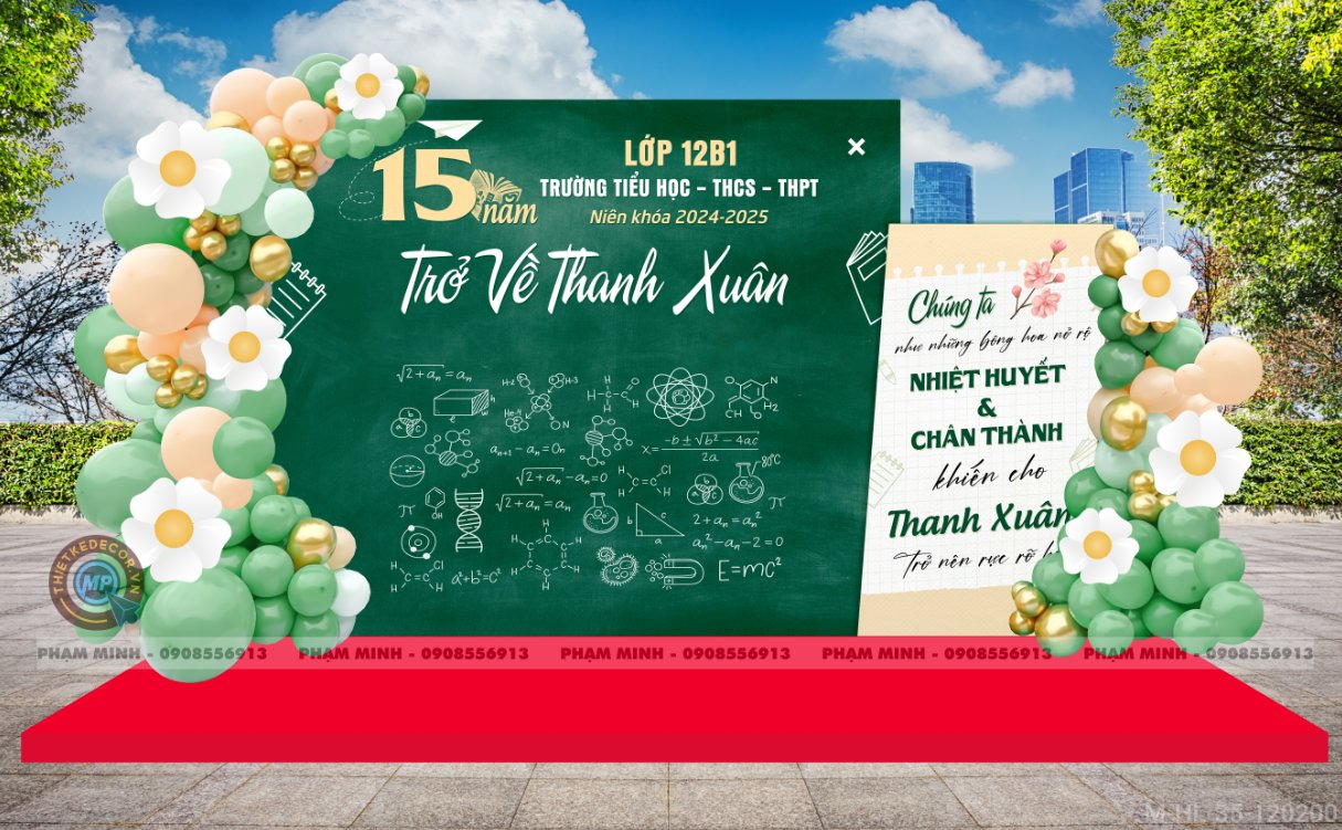 File thiết kế Background Họp lớp họp khóa kỷ niệm Trở về thanh xuân