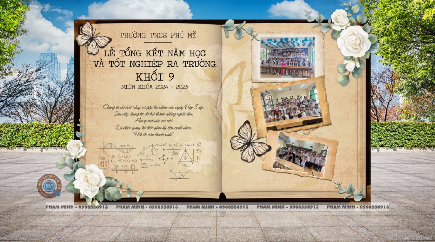 File thiết kế Tổng kết năm học Vintage học đường phù hợp cho các lớp 9, 12 THCS, THPT.