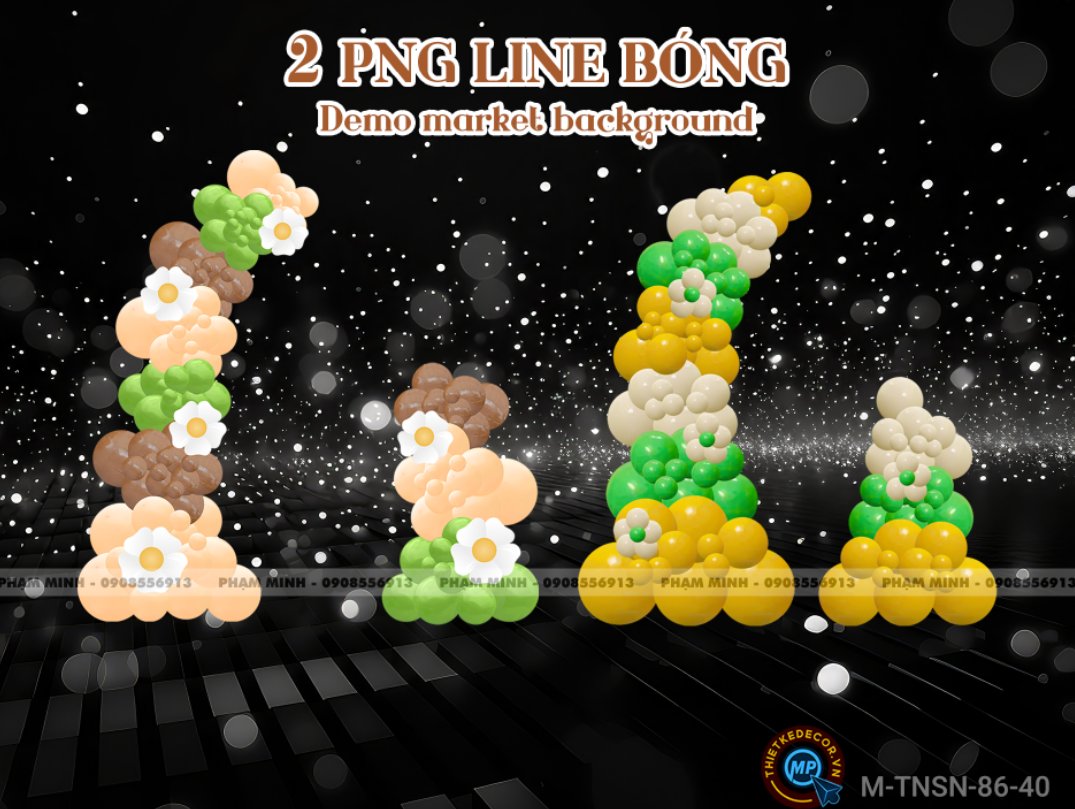 2 PNG Line bóng dùng demo market và background sinh nhật, sự kiện,...