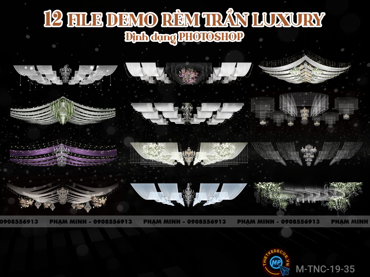 12 File demo rèn trần luxury định dạng photoshop tiện dụng sử dụng trong demo
