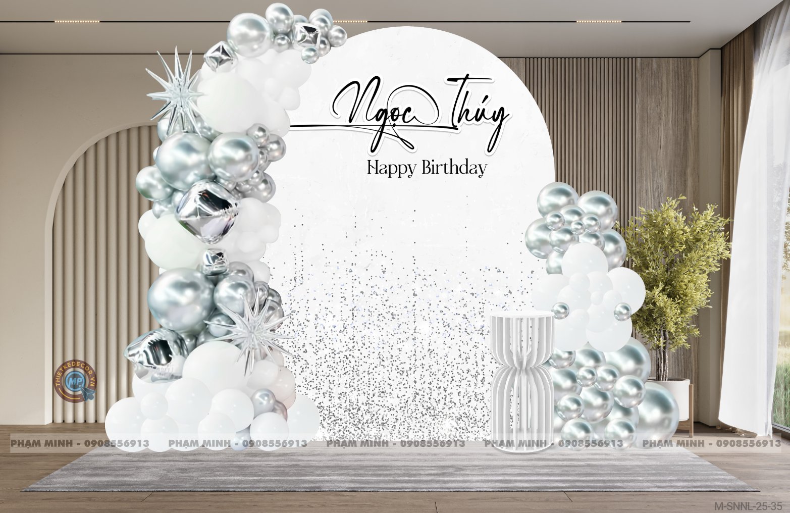 File thiết kế sinh nhật cho Cô gái / Sếp sang trọng đẳng cấp.