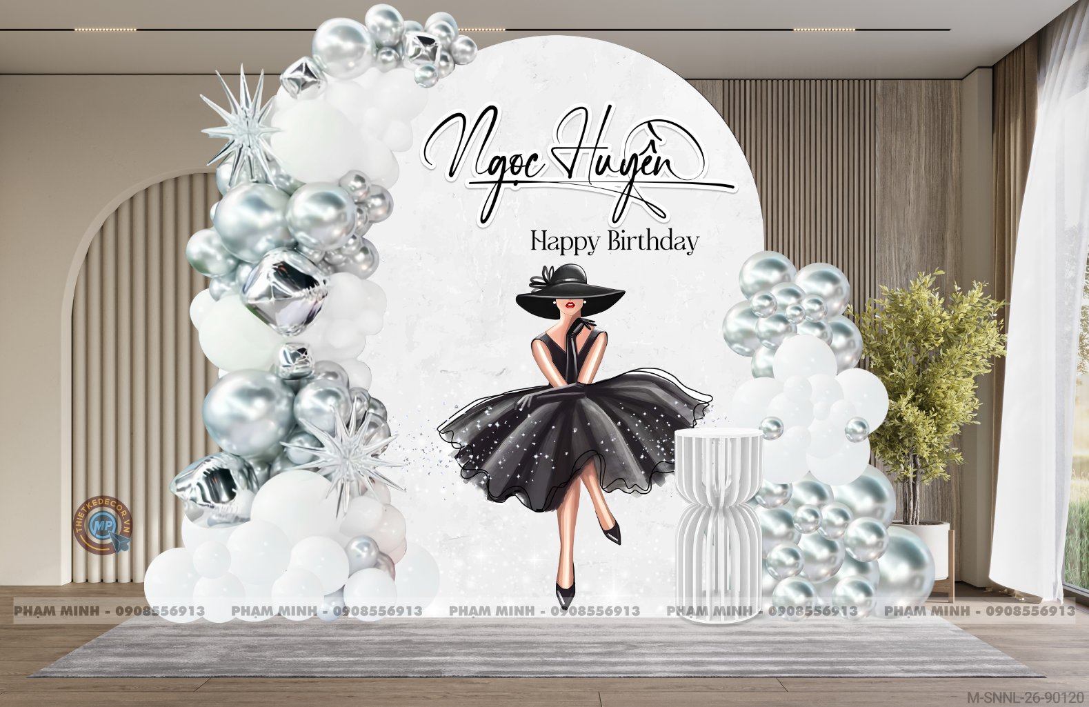 File thiết kế sinh nhật cho Cô gái / Sếp sang trọng đẳng cấp.