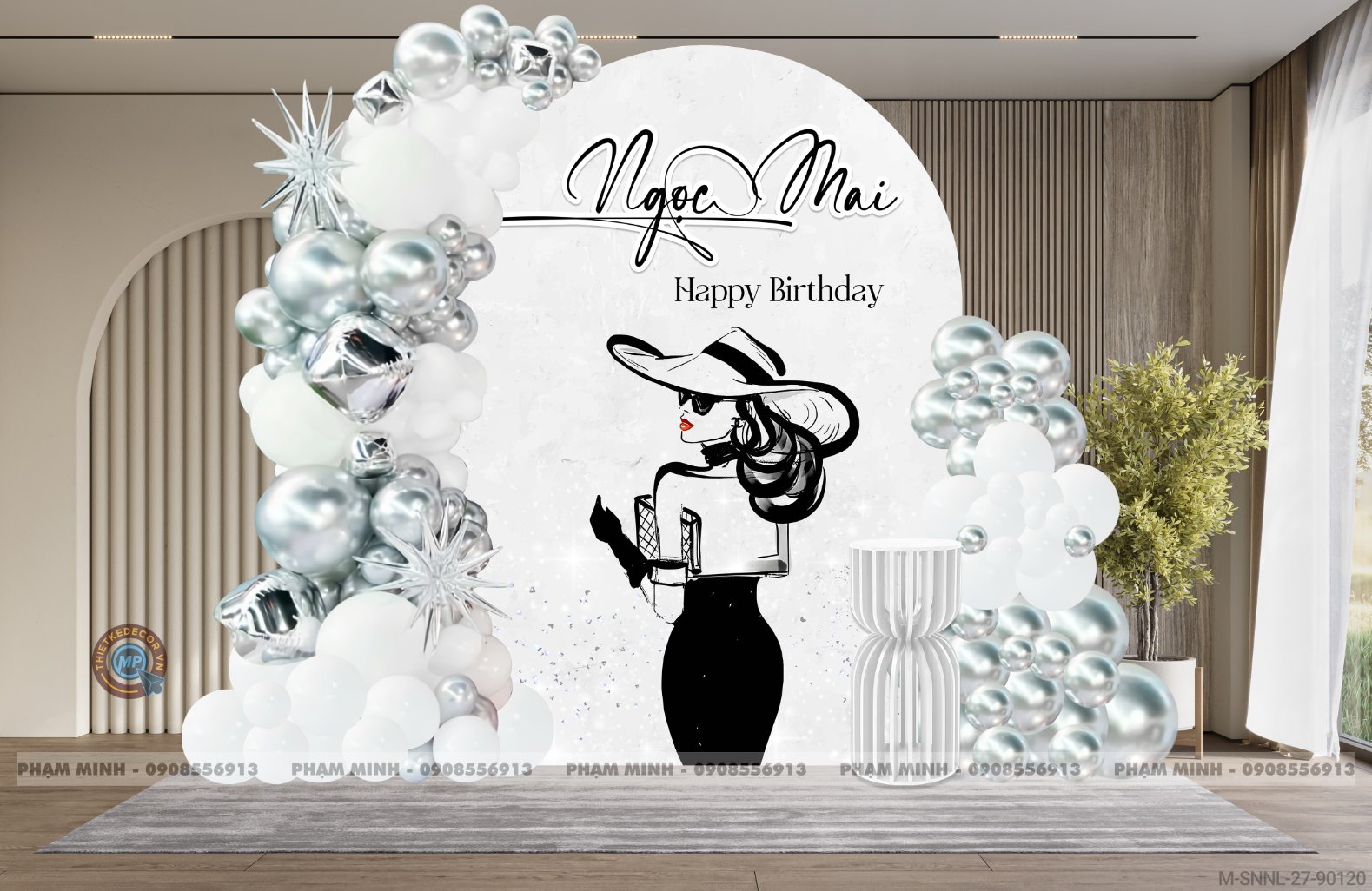 File thiết kế sinh nhật cho Cô gái / Sếp sang trọng đẳng cấp.