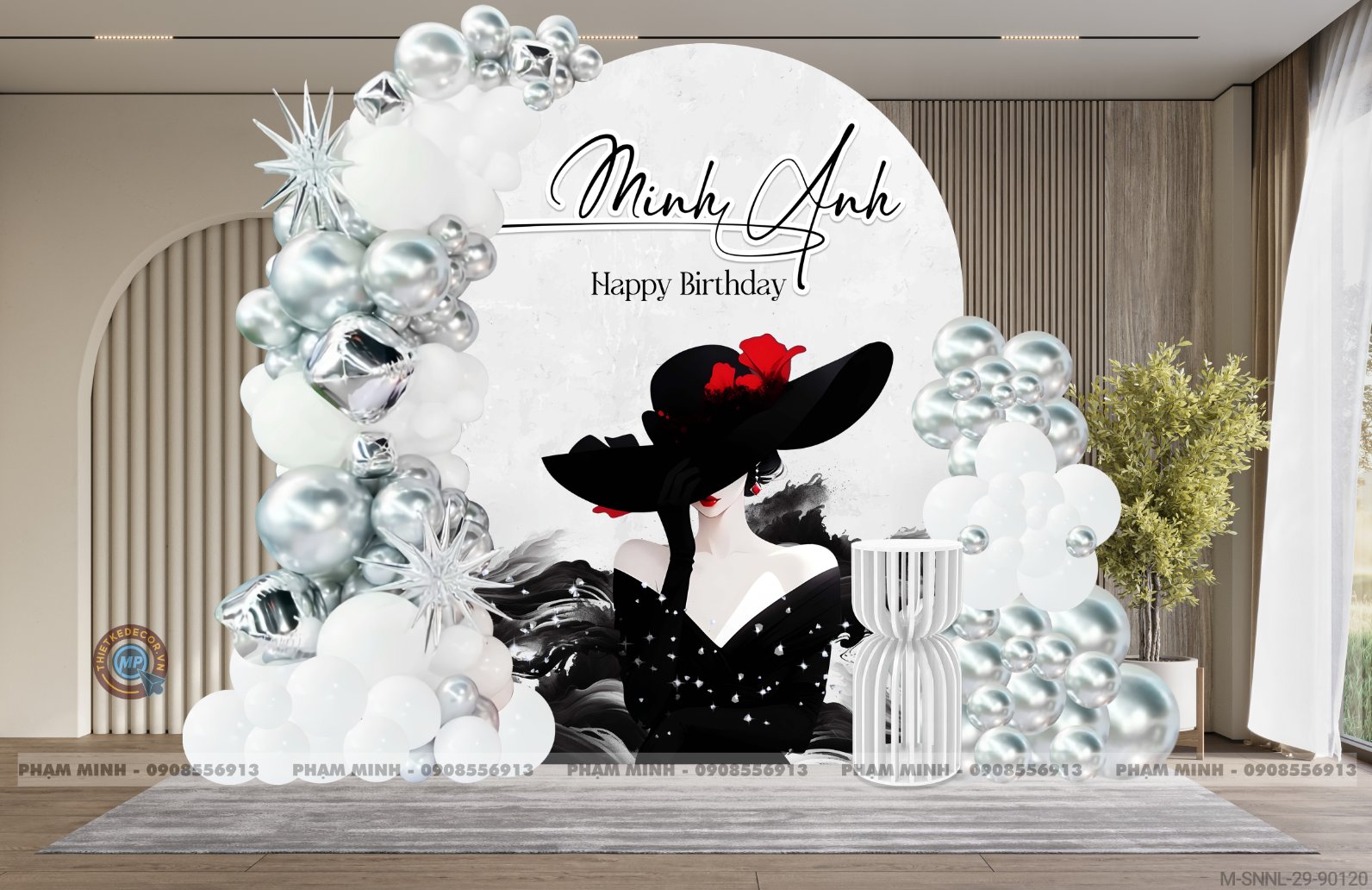 File thiết kế sinh nhật cho Cô gái / Sếp sang trọng đẳng cấp.