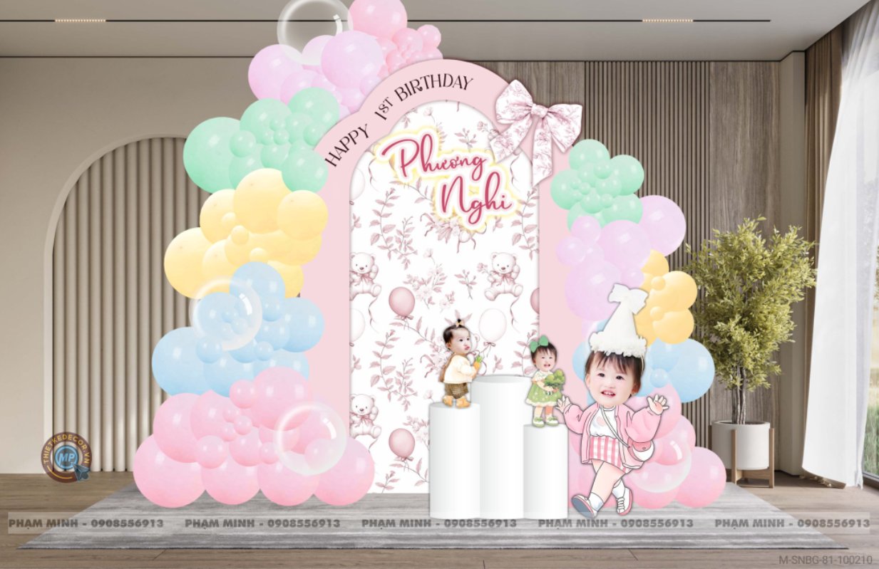 File thiết kế sinh nhật bé gái cute đáng yêu