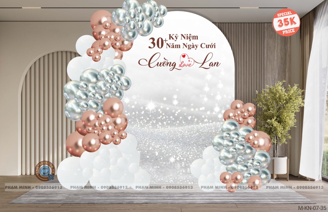 File background kỷ niệm 30 năm ngày cưới sang trọng