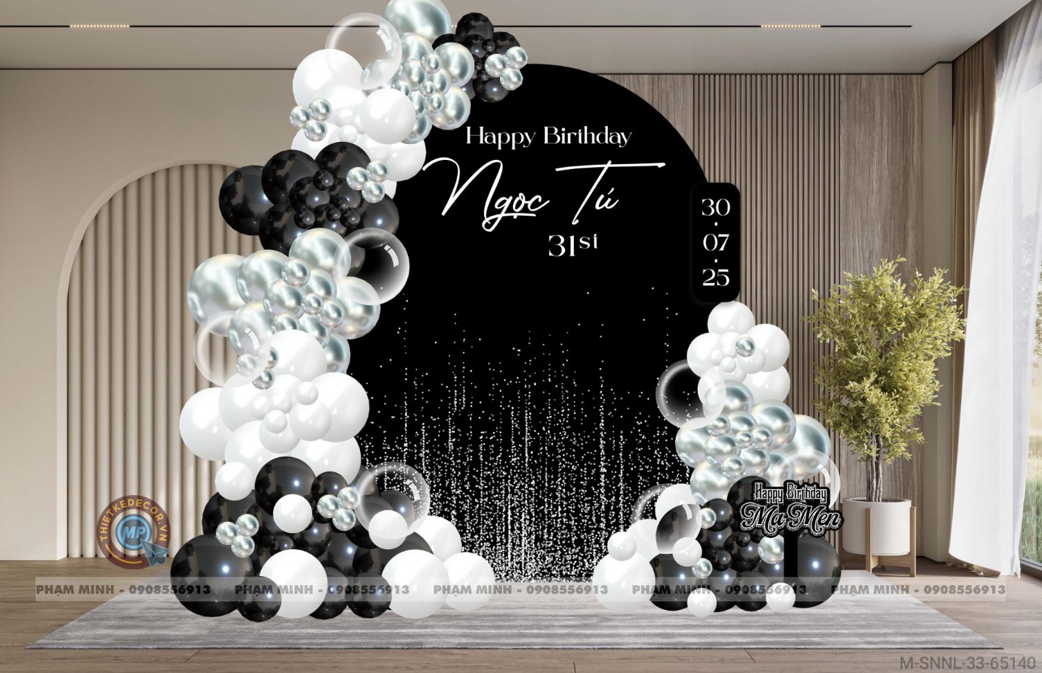 File thiết kế sinh nhật cho Cô gái / Sếp sang trọng đẳng cấp.