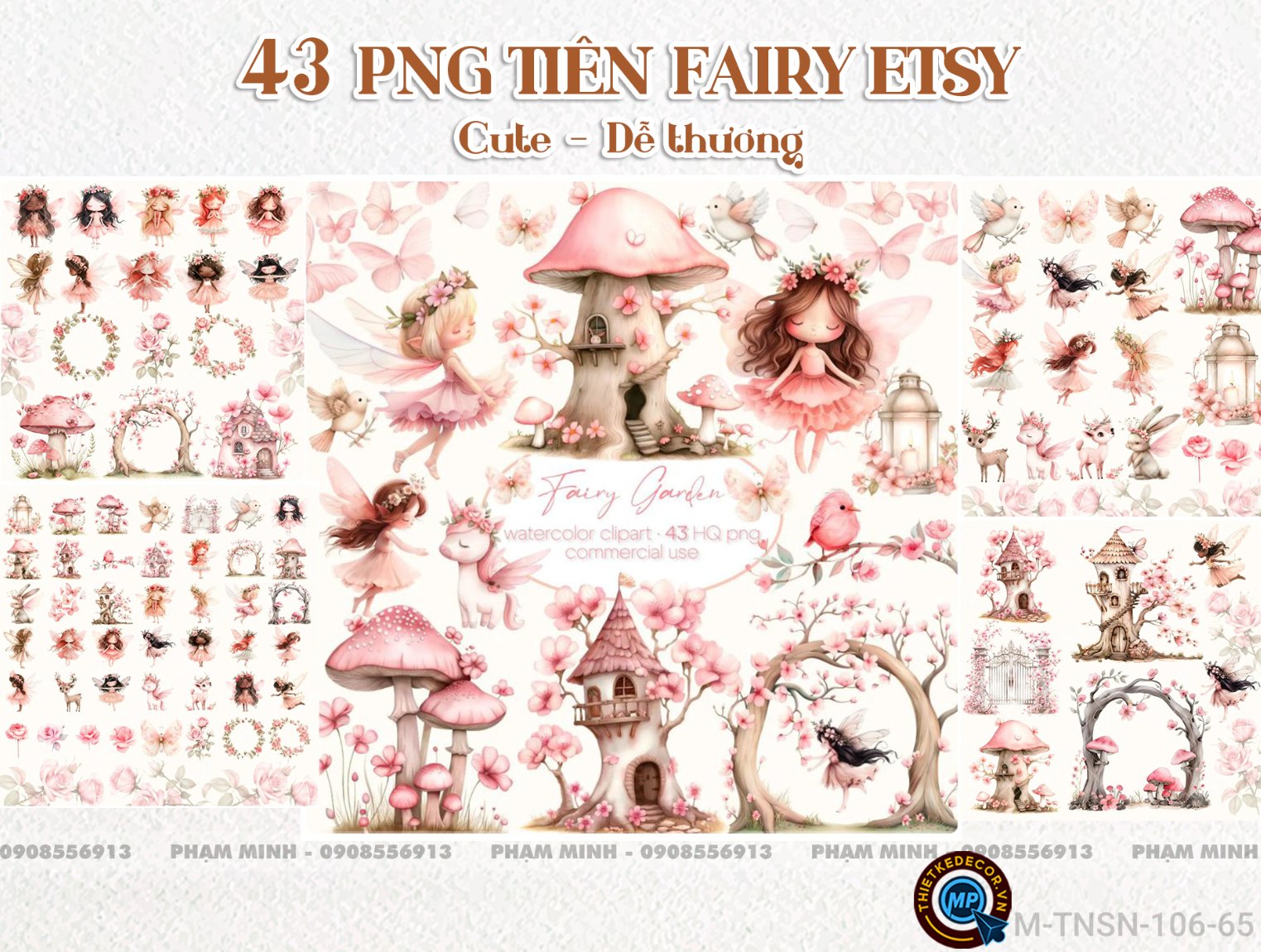 43 PNG Tiên Bướm Lâu Đài Fairy ETSY tách nền cute đáng yêu dễ thương nét căng