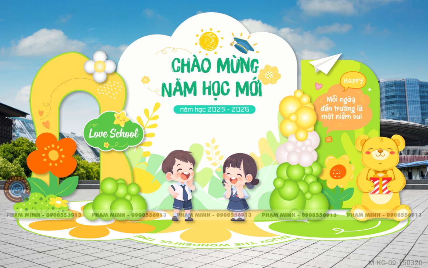 File thiết kế khai giảng chào mừng năm học mới Back to school