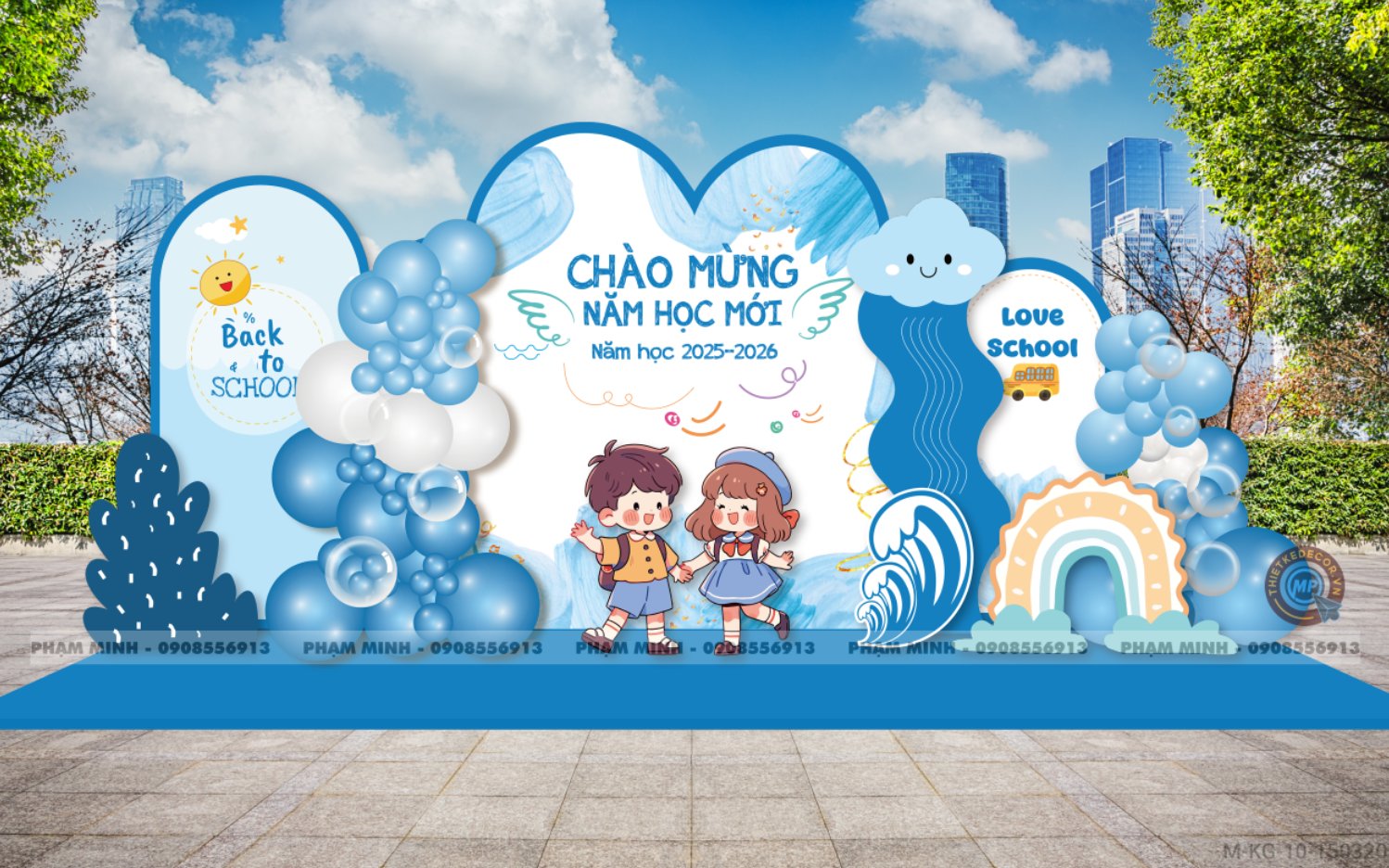 File thiết kế khai giảng chào mừng năm học mới Back to school