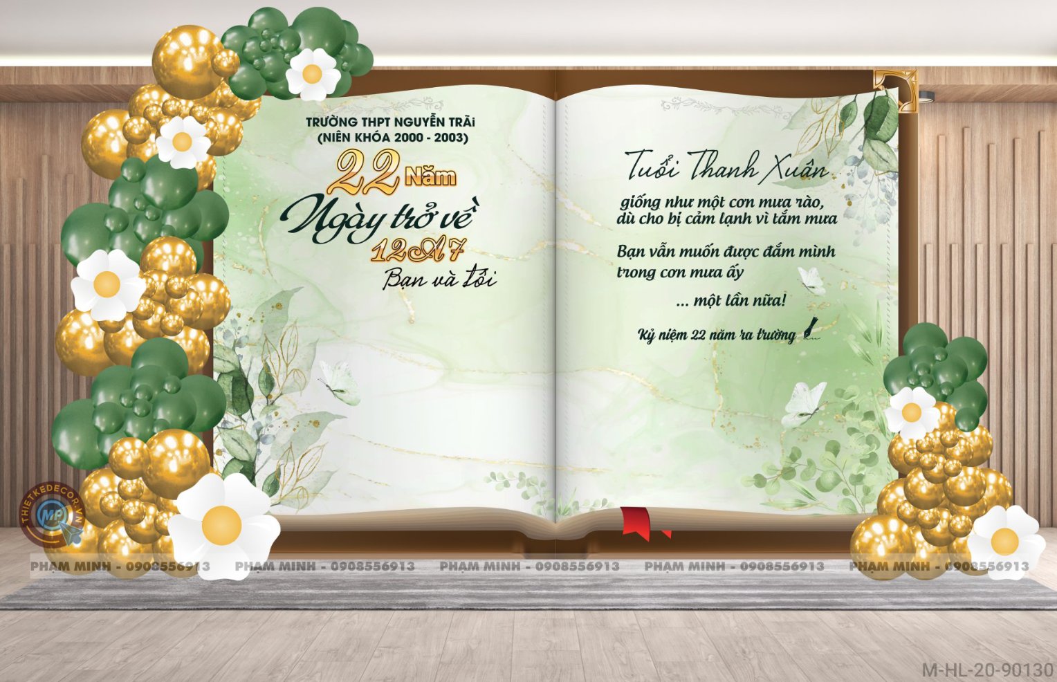 File thiết kế Background Họp lớp họp khóa kỷ niệm ngày trở về