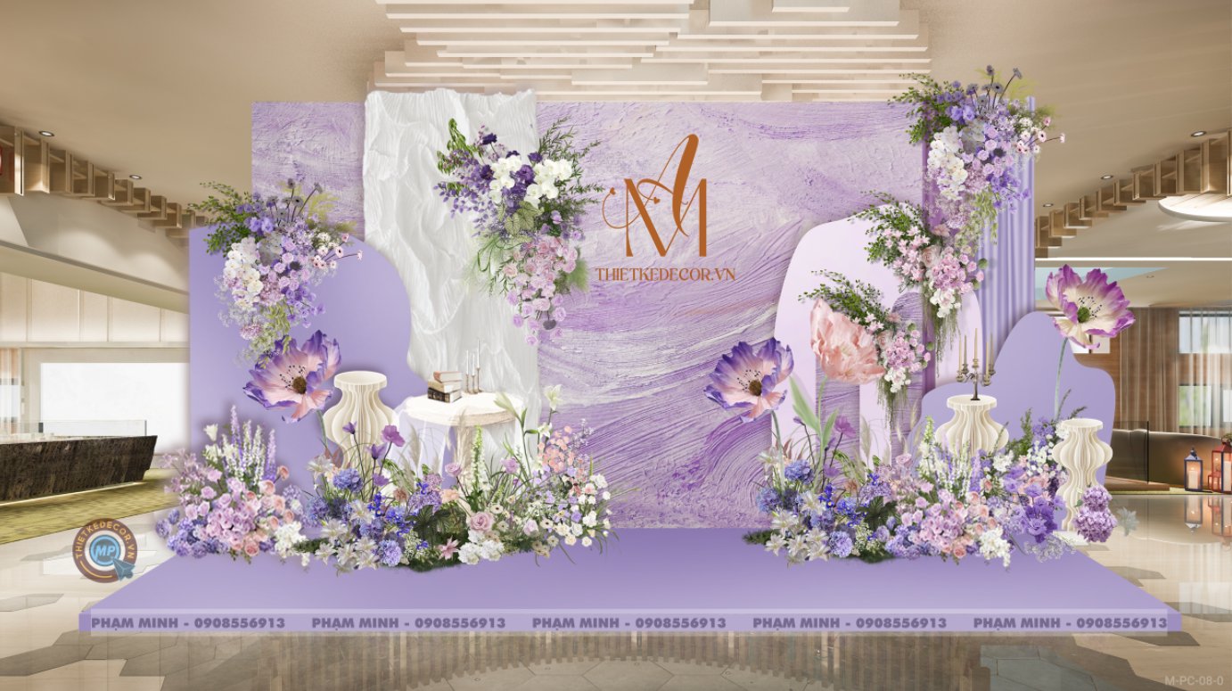 File thiết kế Background checkin Cưới photobook tranh sơn dầu hot trend