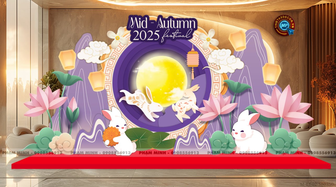 File thiết kế Trang trí Trung Thu đại sảnh Mall, Chung cư, Nhà Hàng, Khách Sạn Sang trọng