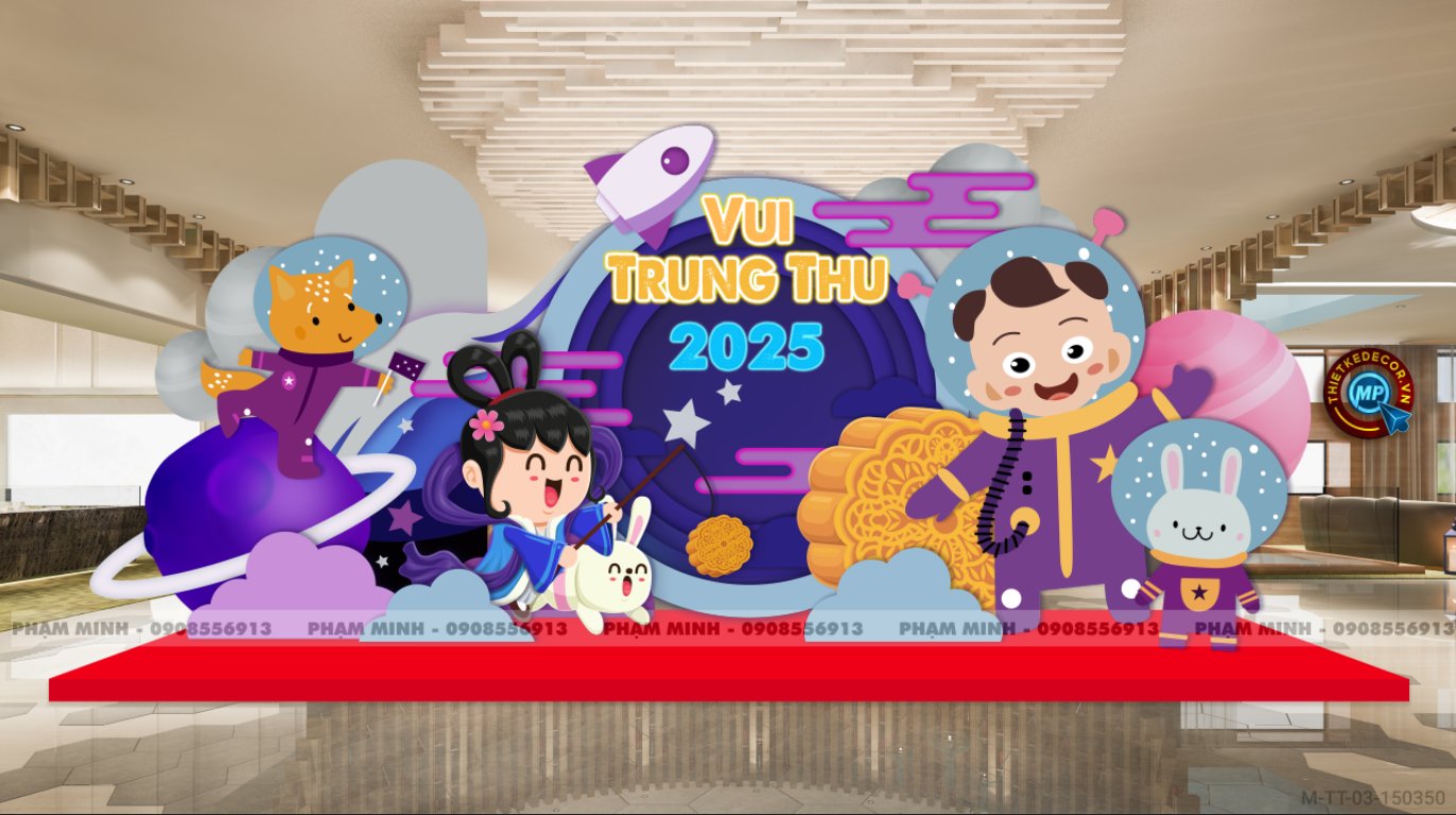 File thiết kế Trang trí Trung Thu đại sảnh Mall, Chung cư, Nhà Hàng, Khách Sạn Sang trọng