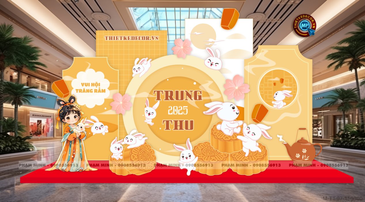 File thiết kế Trang trí Trung Thu đại sảnh Mall, Chung cư, Nhà Hàng, Khách Sạn Sang trọng
