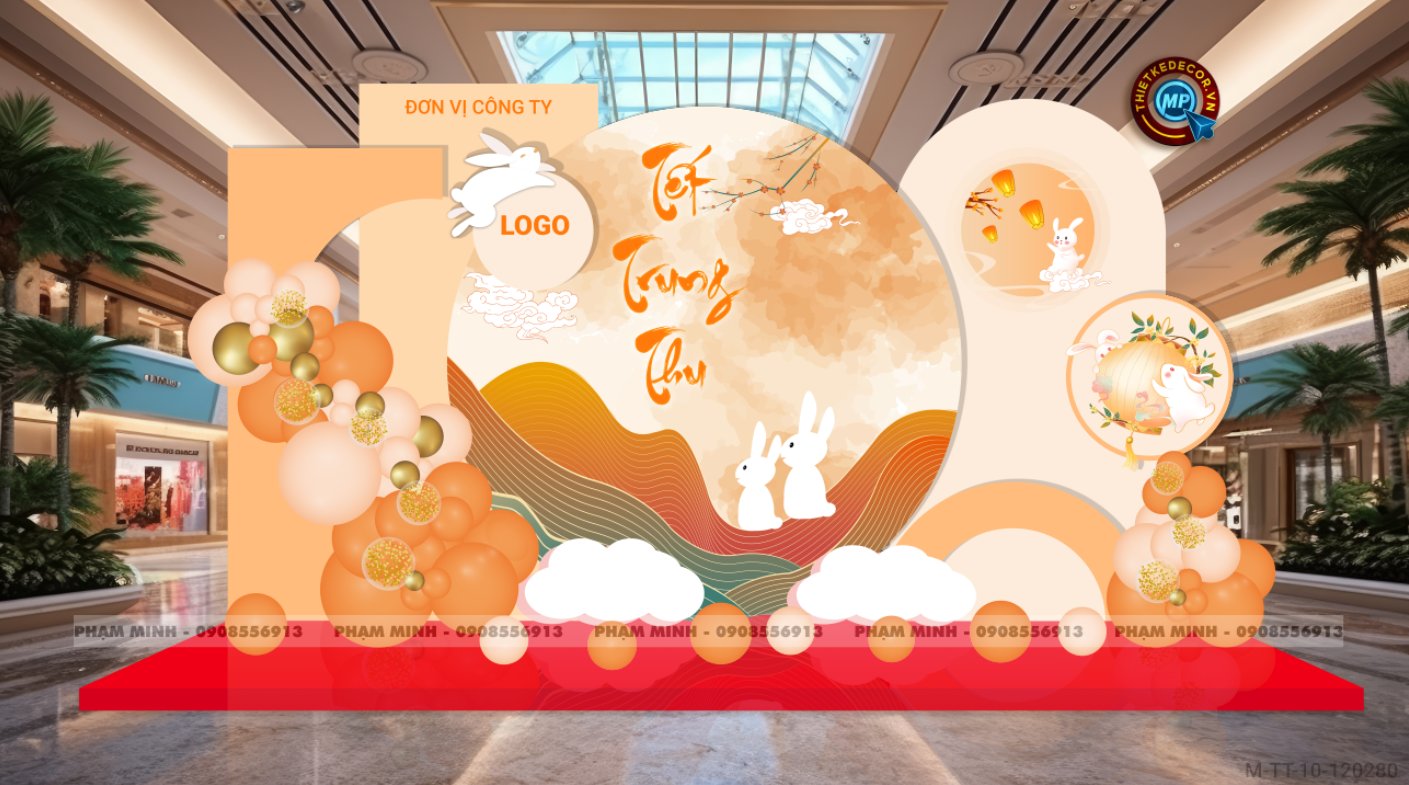 File thiết kế Trang trí Trung Thu đại sảnh Mall, Chung cư, Nhà Hàng, Khách Sạn Sang trọng