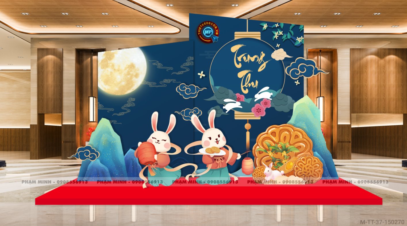 File thiết kế Trang trí Trung Thu đại sảnh Mall, Chung cư, Nhà Hàng, Khách Sạn Sang trọng