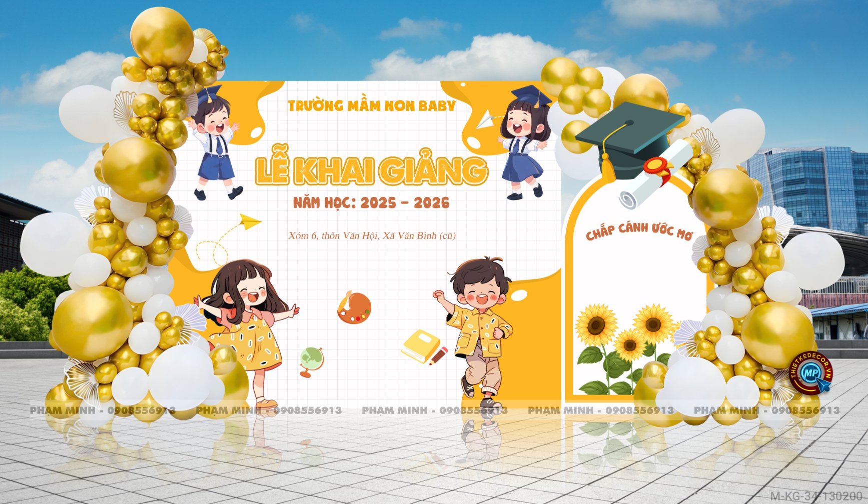 File thiết kế background khai giảng chào mừng năm học mới 2025 - 2026 sang trọng, dễ thương, đáng yêu