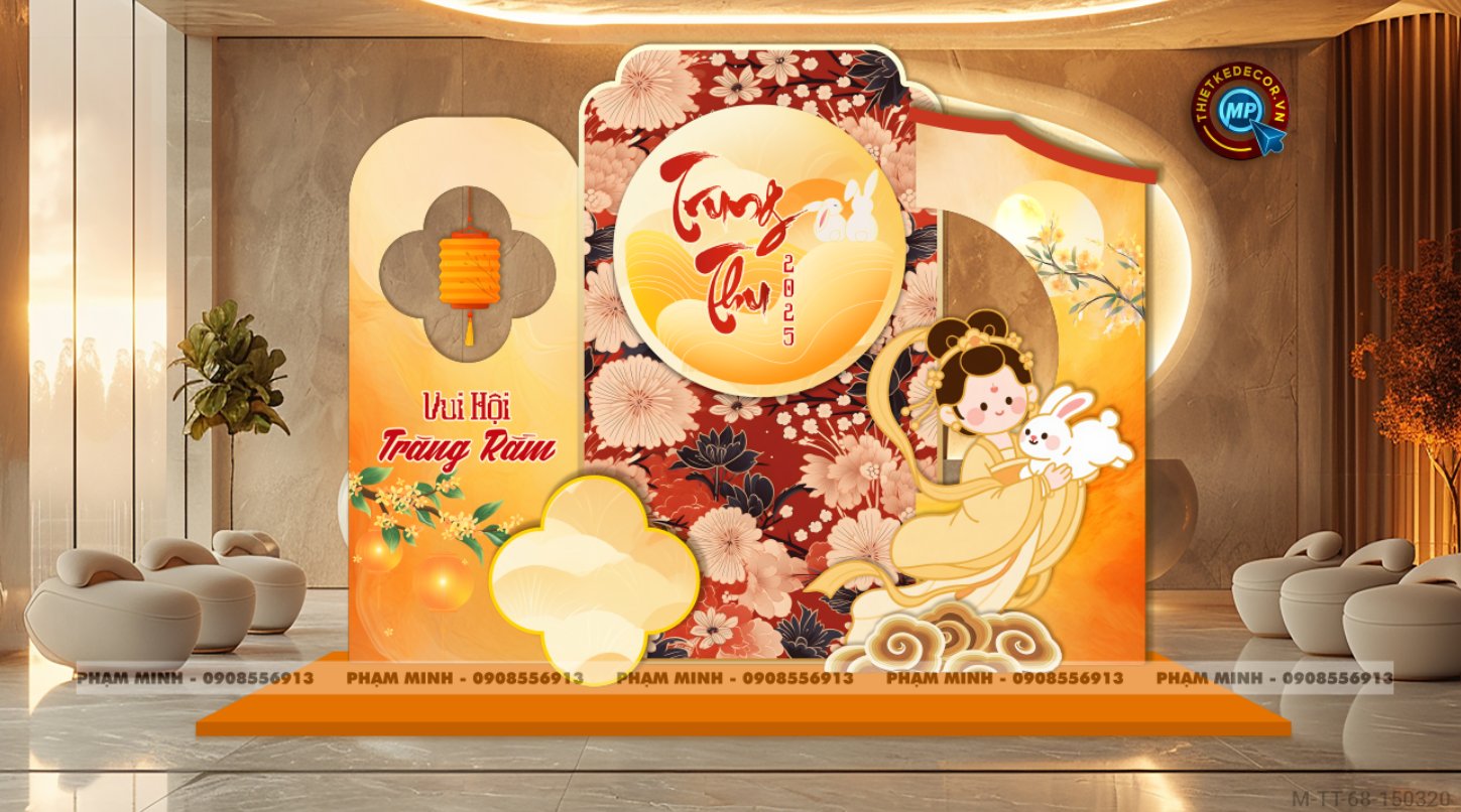 File thiết kế Trang trí Trung Thu đại sảnh Mall, Chung cư, Nhà Hàng, Khách Sạn Sang trọng trọng, đáng yêu