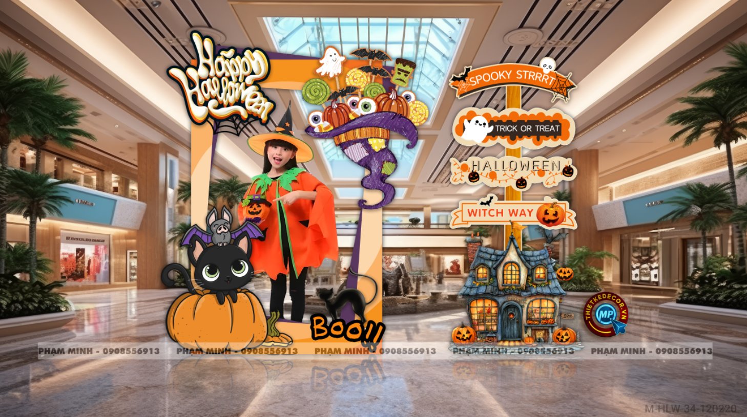 File thiết kế Khung chụp ảnh Halloween check in decor trang trí Lễ Hội Halloween cho Trung tâm Tiếng Anh, trường Mẫu giáo, Mall, nhà hàng, quán cà phê.