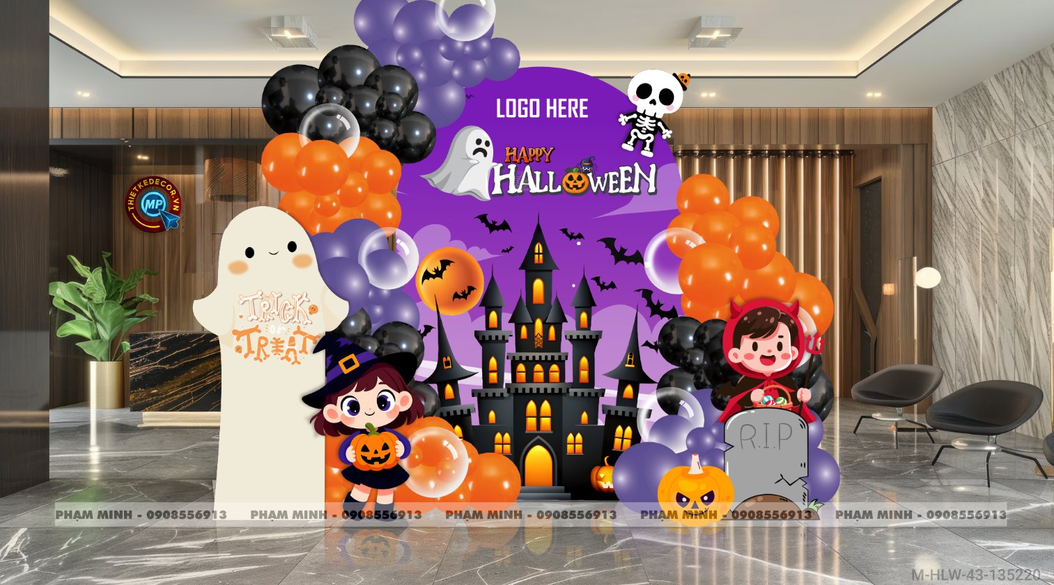 File thiết kế Background Halloween Trang trí Decor chụp ảnh bạt lễ hội hóa trang, trung tâm tiếng anh, mall, nhà hàng,...