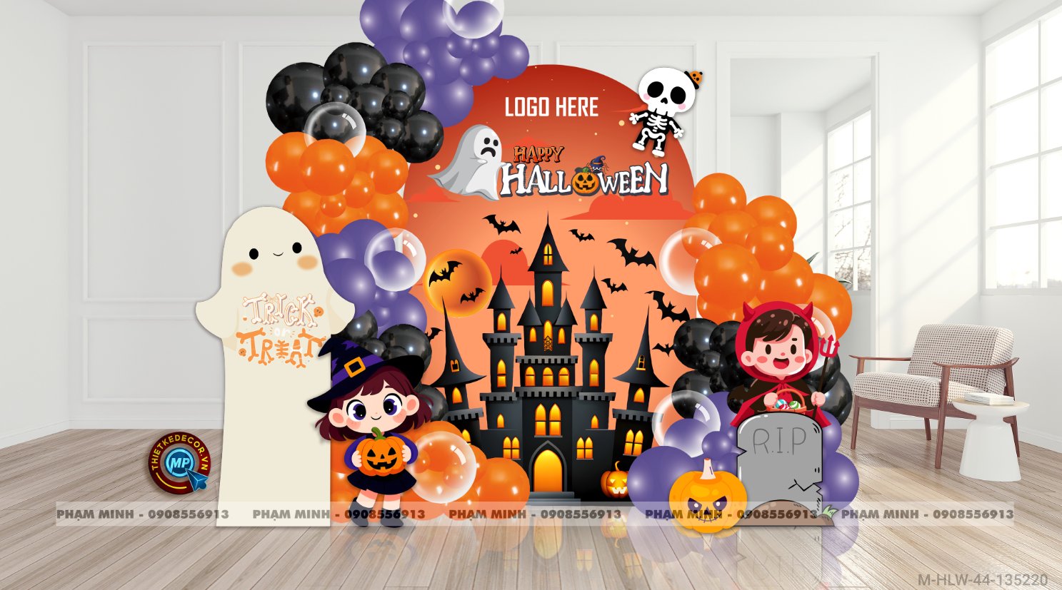 File thiết kế Background Halloween Trang trí Decor chụp ảnh bạt lễ hội hóa trang, trung tâm tiếng anh, mall, nhà hàng,...