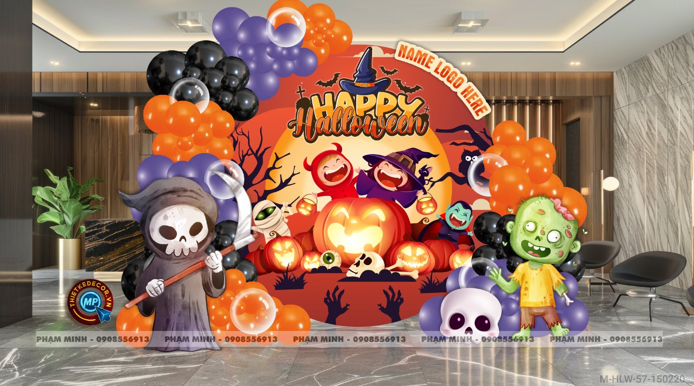 File thiết kế Background Halloween Trang trí Decor chụp ảnh bạt lễ hội hóa trang, trung tâm tiếng anh, mall, nhà hàng,...