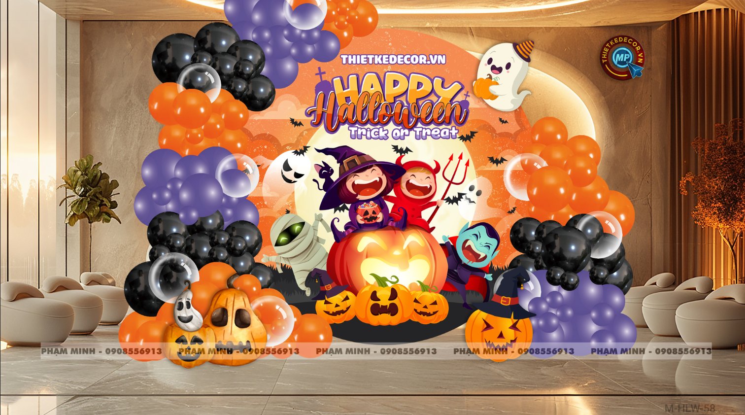 File thiết kế Background Halloween Trang trí Decor chụp ảnh bạt lễ hội hóa trang, trung tâm tiếng anh, mall, nhà hàng,...