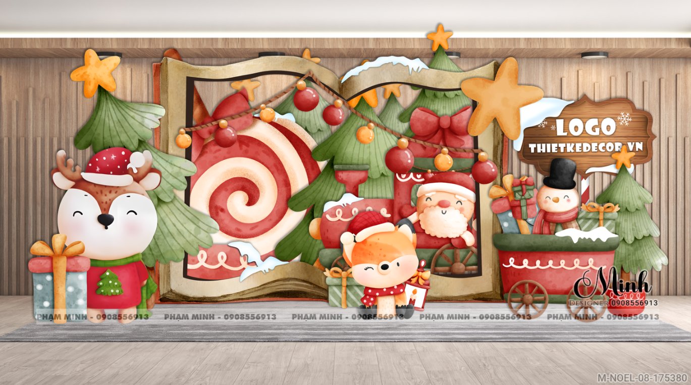 File thiết kế trang trí Giáng sinh Noel Merry Chrismas decor cây thông Decor cho trường học, trung tâm mua sắm, chung cư, nhà hàng, khách sạn, quán cà phê...