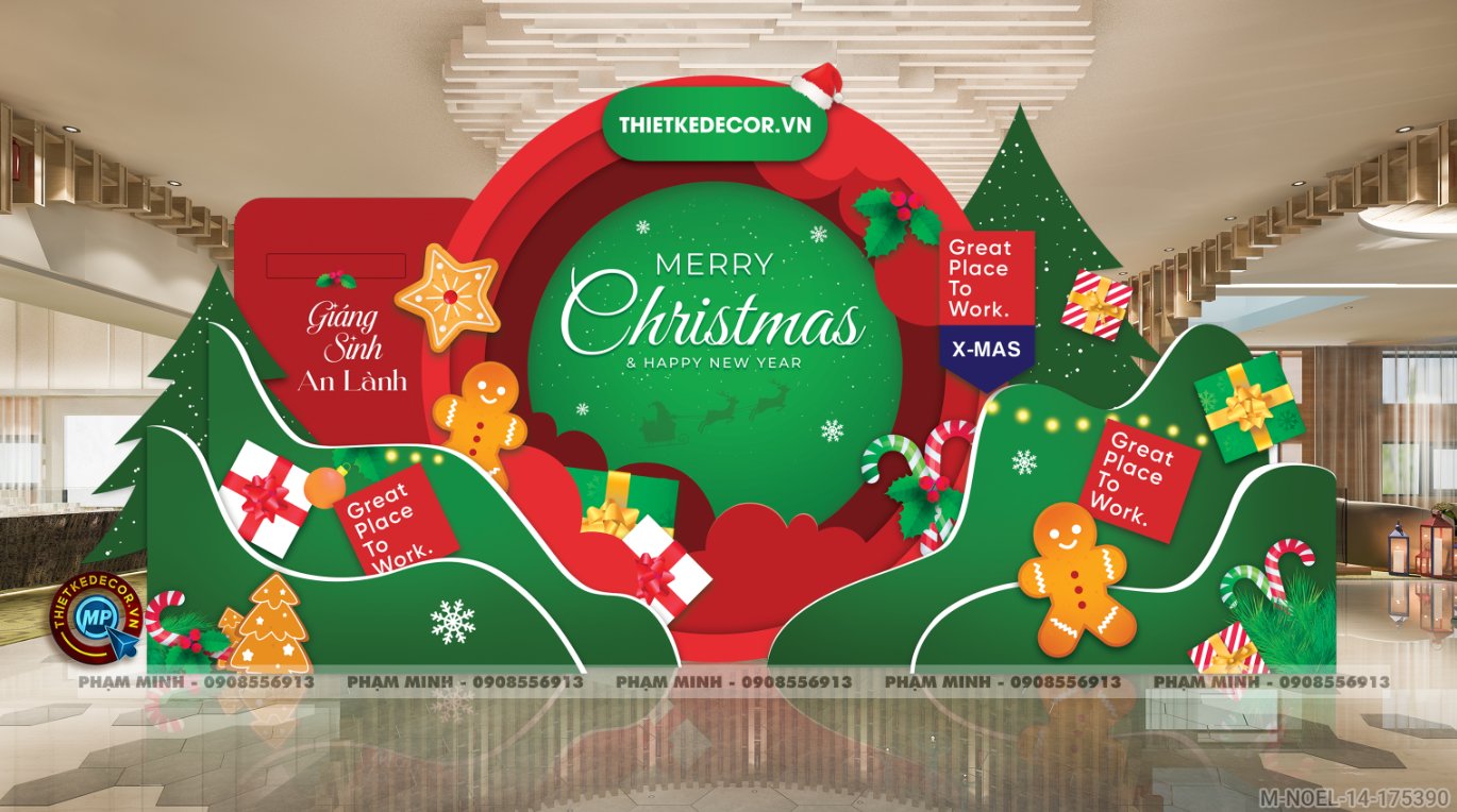 File thiết kế trang trí Giáng sinh Noel Merry Chrismas decor cây thông Decor cho trường học, trung tâm mua sắm, chung cư, nhà hàng, khách sạn, quán cà phê...