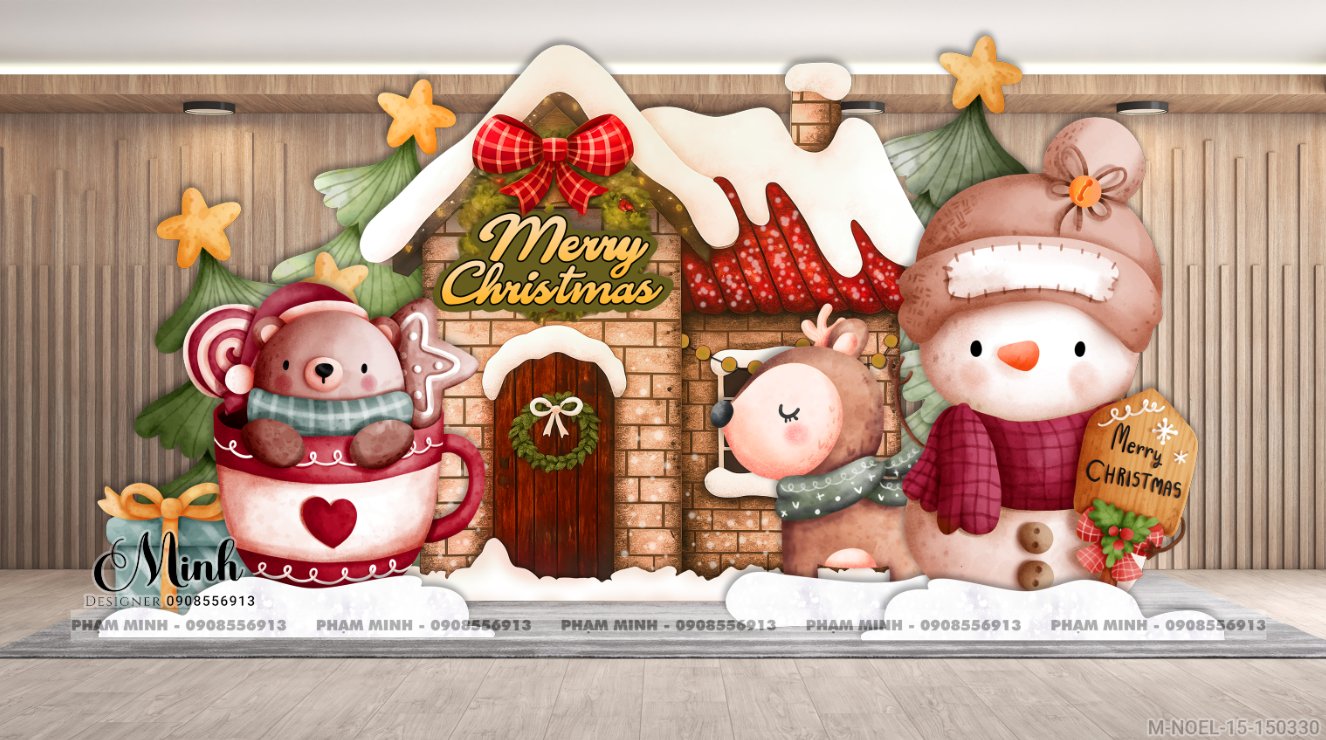 File thiết kế trang trí Giáng sinh Noel Merry Chrismas decor cây thông Decor cho trường học, trung tâm mua sắm, chung cư, nhà hàng, khách sạn, quán cà phê...