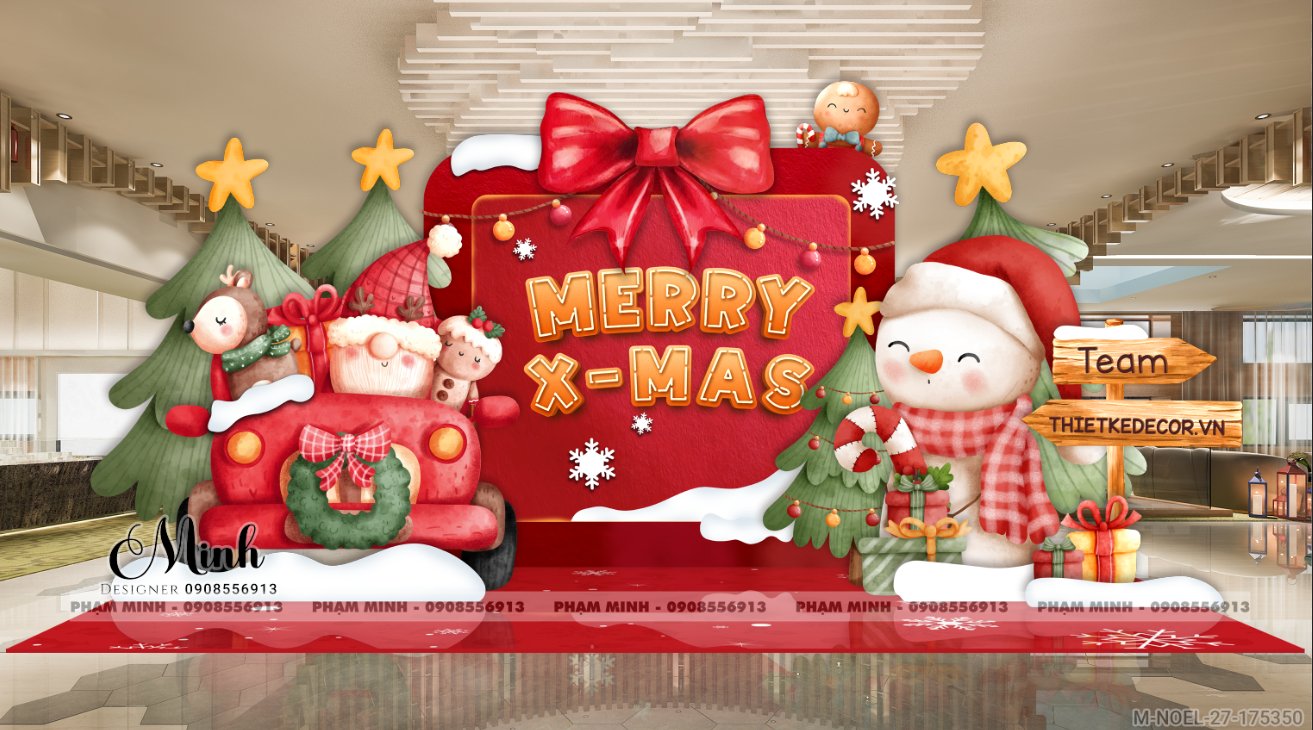 File thiết kế trang trí Giáng sinh Noel Merry Chrismas decor cây thông Decor cho trường học, trung tâm mua sắm, chung cư, nhà hàng, khách sạn, quán cà phê...