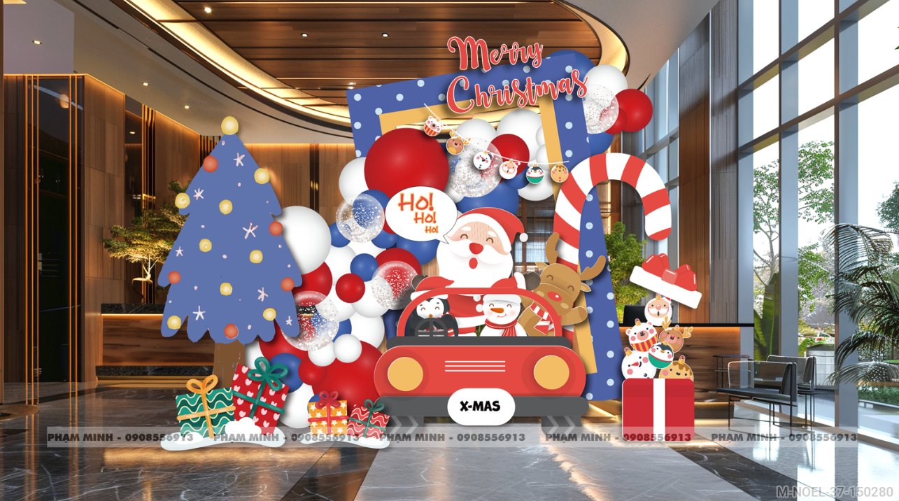 File thiết kế trang trí Giáng sinh Noel Merry Chrismas decor cây thông Decor cho trường học, trung tâm mua sắm, chung cư, nhà hàng, khách sạn, quán cà phê...
