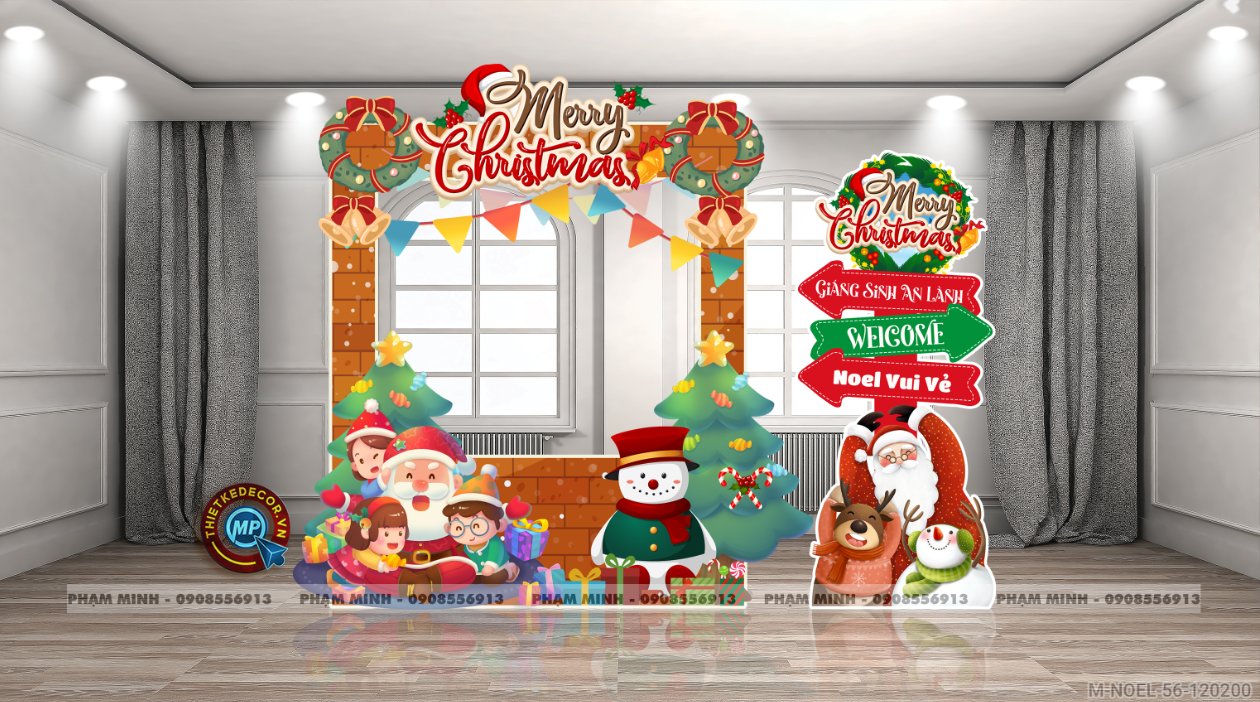 File thiết kế trang trí Giáng sinh Noel Merry Chrismas decor cây thông Decor cho trường học, trung tâm mua sắm, chung cư, nhà hàng, khách sạn, quán cà phê...
