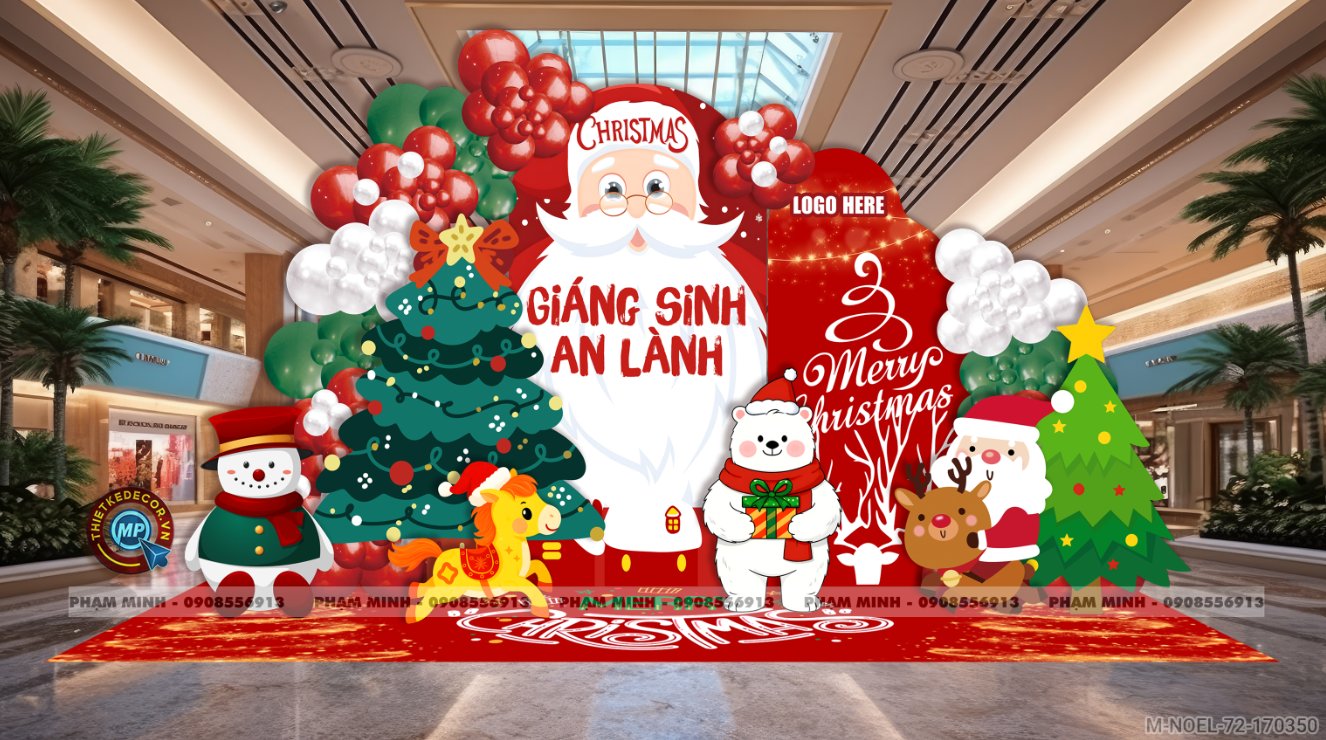 File thiết kế trang trí Giáng sinh Noel Merry Christmas decor cây thông Decor cho trường học, trung tâm mua sắm, chung cư, nhà hàng, khách sạn, quán cà phê...