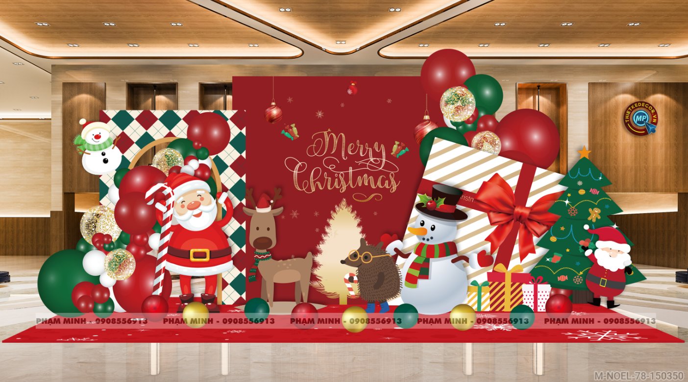 File thiết kế trang trí Giáng sinh Noel Merry Christmas decor cây thông Decor cho trường học, trung tâm mua sắm, chung cư, nhà hàng, khách sạn, quán cà phê...