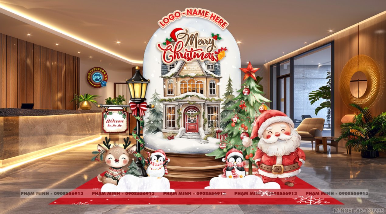 File thiết kế trang trí Giáng sinh Noel Merry Christmas decor cây thông Decor cho trường học, trung tâm mua sắm, chung cư, nhà hàng, khách sạn, quán cà phê...